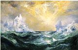 The Icebergs Paintings - Icebergs in Mid-Atlantic by Thomas Moran